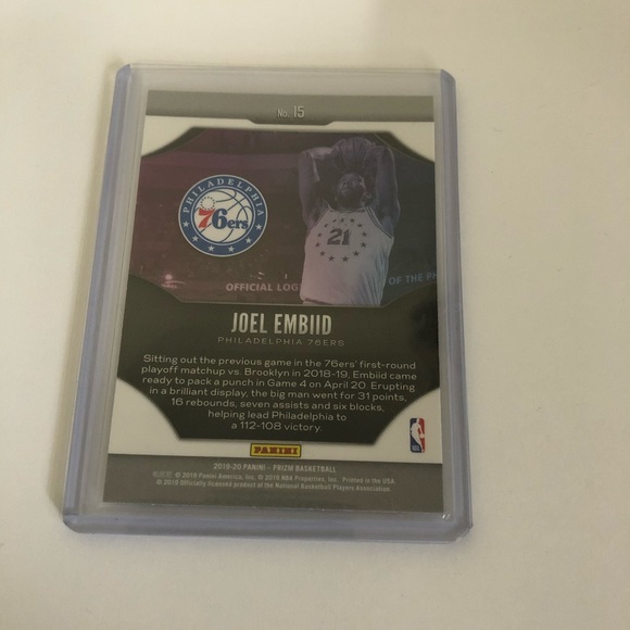 2019 Panini Prizm Fireworks Joel Embiid - Picture 2 of 2
